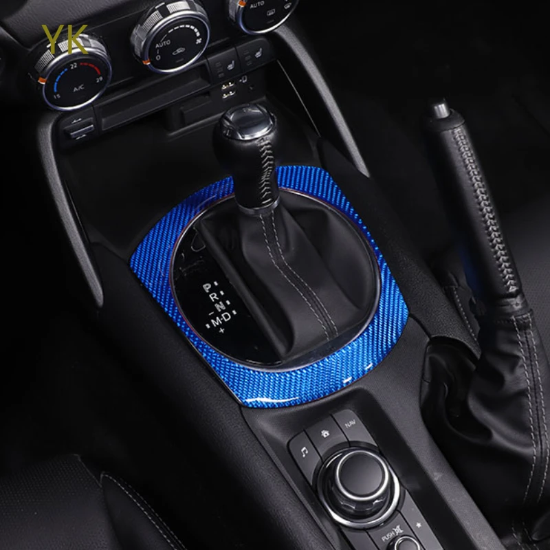 

Soft Carbon Fiber Car Central Control Gear Panel Frame Cover Trim Sticker Interior Car Accessories For Fiat 124 Abarth 124 16-24