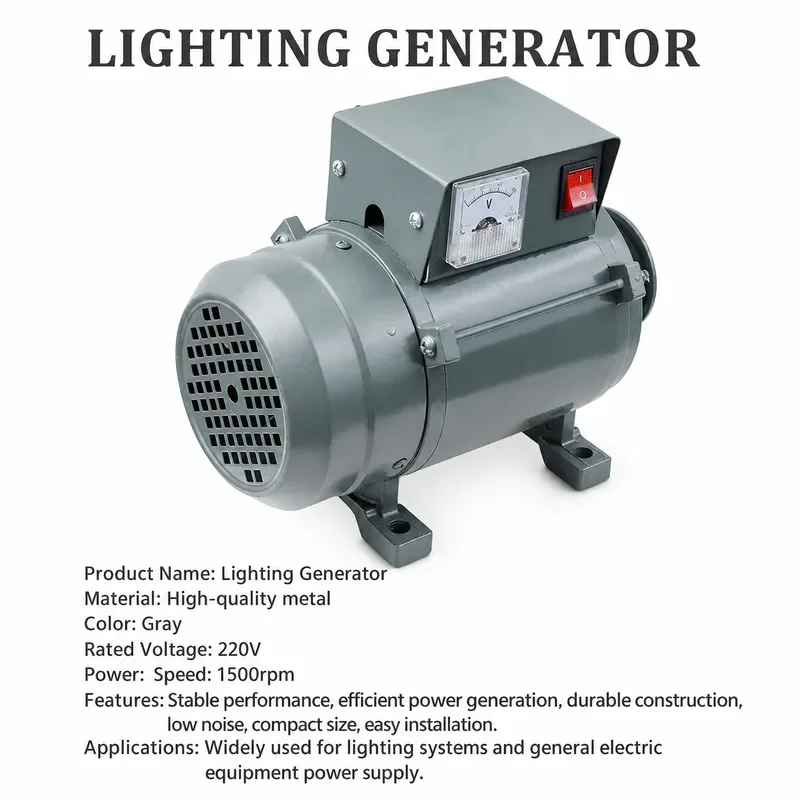3500W 220V Brushless Permanent Magnet Generator Single Phase Pure Copper Pulley Type Home Lighting Power Supply High