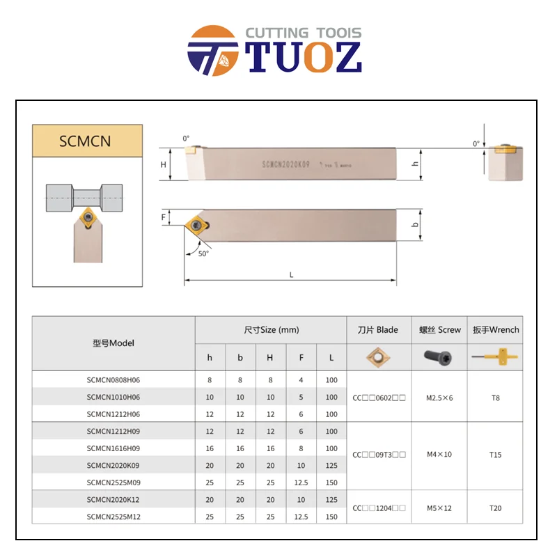 외부 터닝 공구 거치대 커터, SCMCN1212H06, SCMCN 1010H06, 1616H06, 1212H09, 1616H09, 2020K09, 2525M09, 1616H12, 20K12, 2525M12