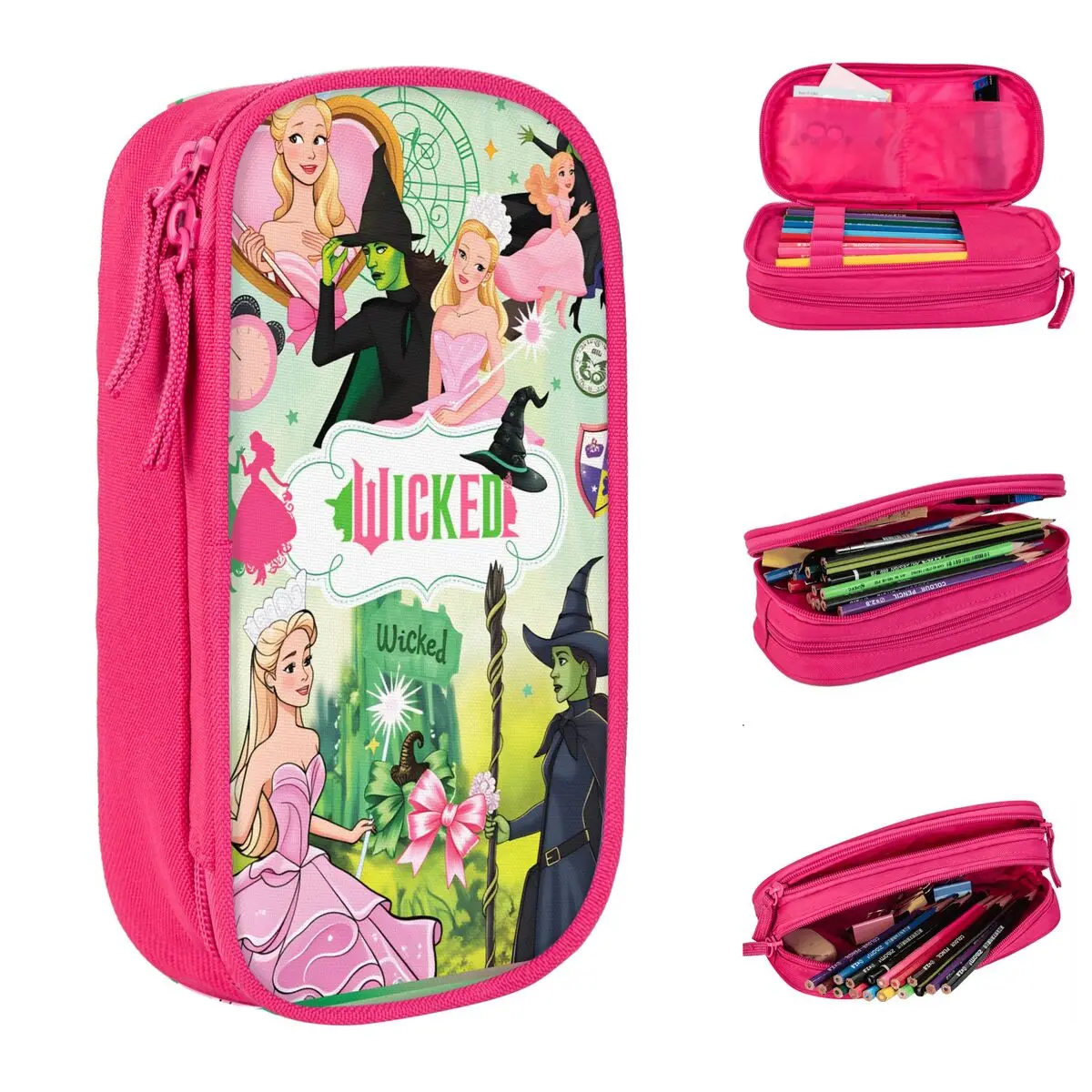 

Wicked For Good Pencil Case Witch Wizard Fantasy Pencilcases Pen Box for Student Large Storage Bags School Supplies Stationery