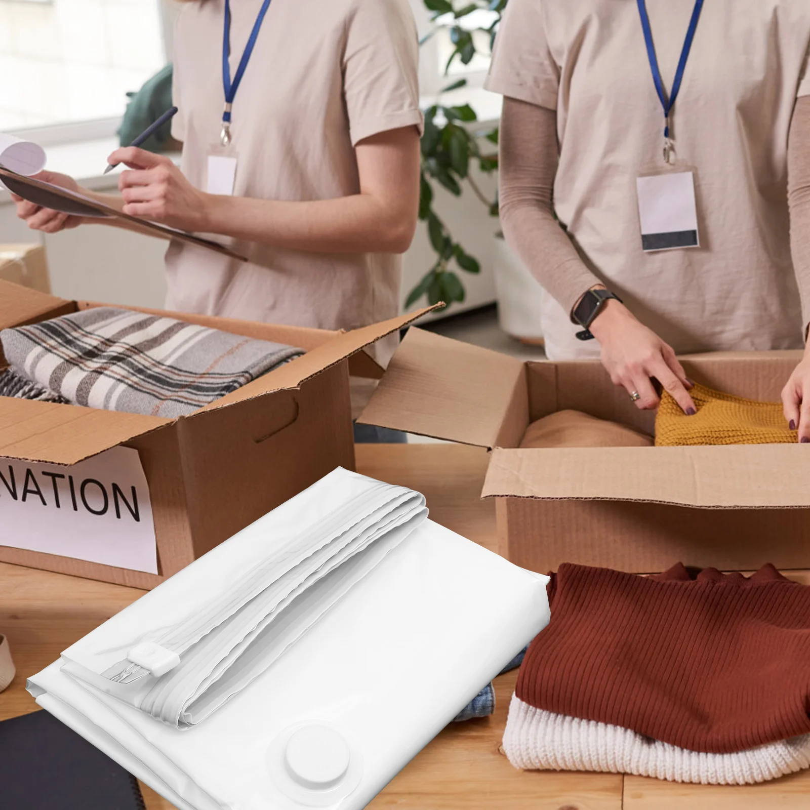 

1pc Mattress Compression Vacuum Sealed Storage Bag Leakproof Thickened Large Capacity Clothes Storage Organizer For Bedroom