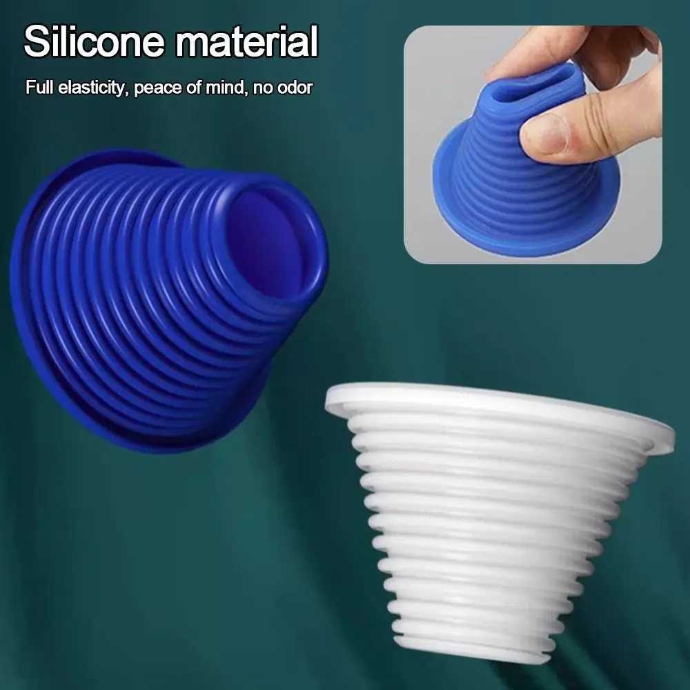 Anel de Vedação de Silicone para Tubos de Esgoto, Anti-Odor, Anti-Entupimento, Plugue Cônico para Tubos de Água, Substituição de Tampões de Vedação de Furos