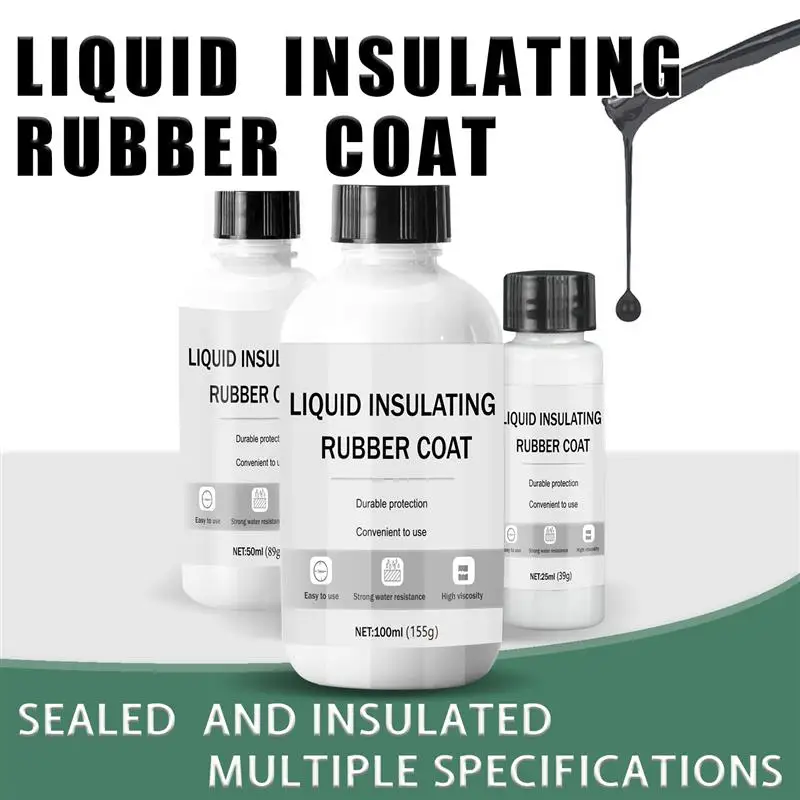 Liquid Insulating Rubber Coating New Durable Protection Electrical Wire Cable Coat Fix Line Glue Liquid Insulation Paste Sealant