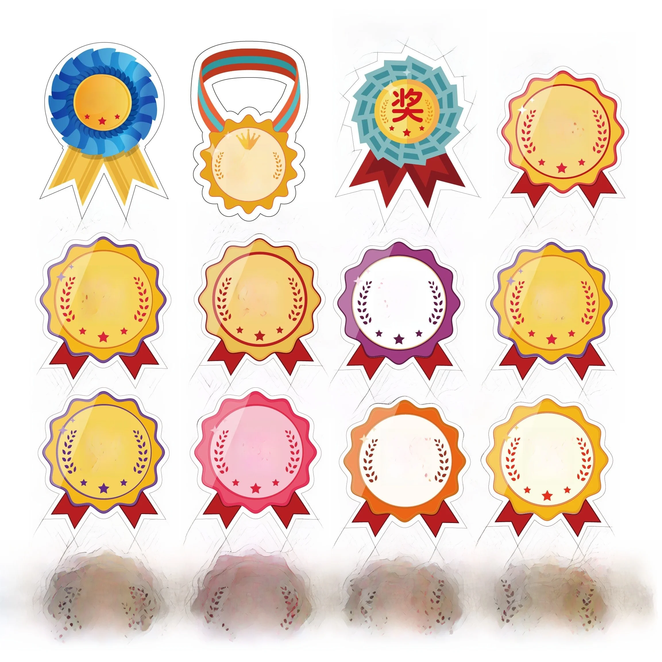 classroom-stickers-children's-elementary-school-paper-chart-yang-student-medals-paper-stickers-praise-stickers-abeyinuor-brand