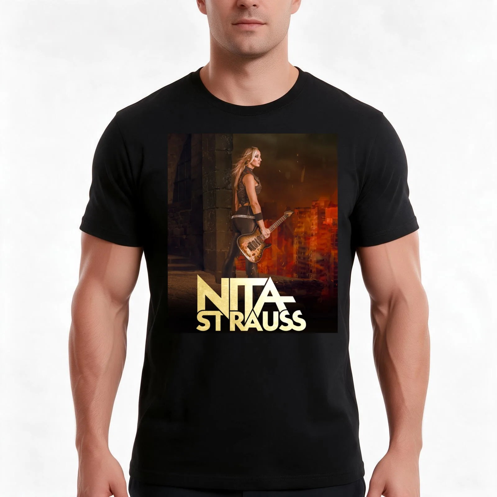sepenrit Nita Strauss Winter wasteland tour 2021 T-Shirt, Summer Casual Cotton Tee, Oversized Streetwear Tops, Unisex Men Women
