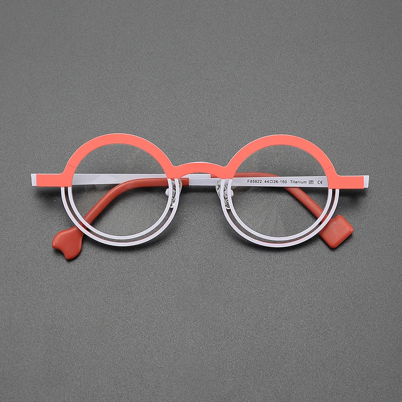 Ultralight Titanium retro round glasses frame Men\'s and women\'s optical glasses Luxury brand high quality prescription glasses