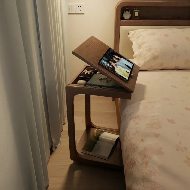 Removable bedside  Solid wood leg desk Bedroom computer  Household small  Study