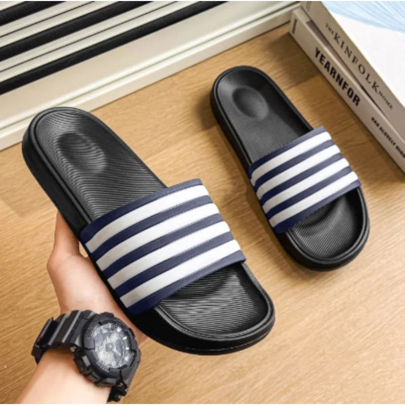 

Big Size Summer One Line Slippers Soft Sole Non Slip Casual Slides Suitable for Home Seaside Daily Leisure All Day Wear