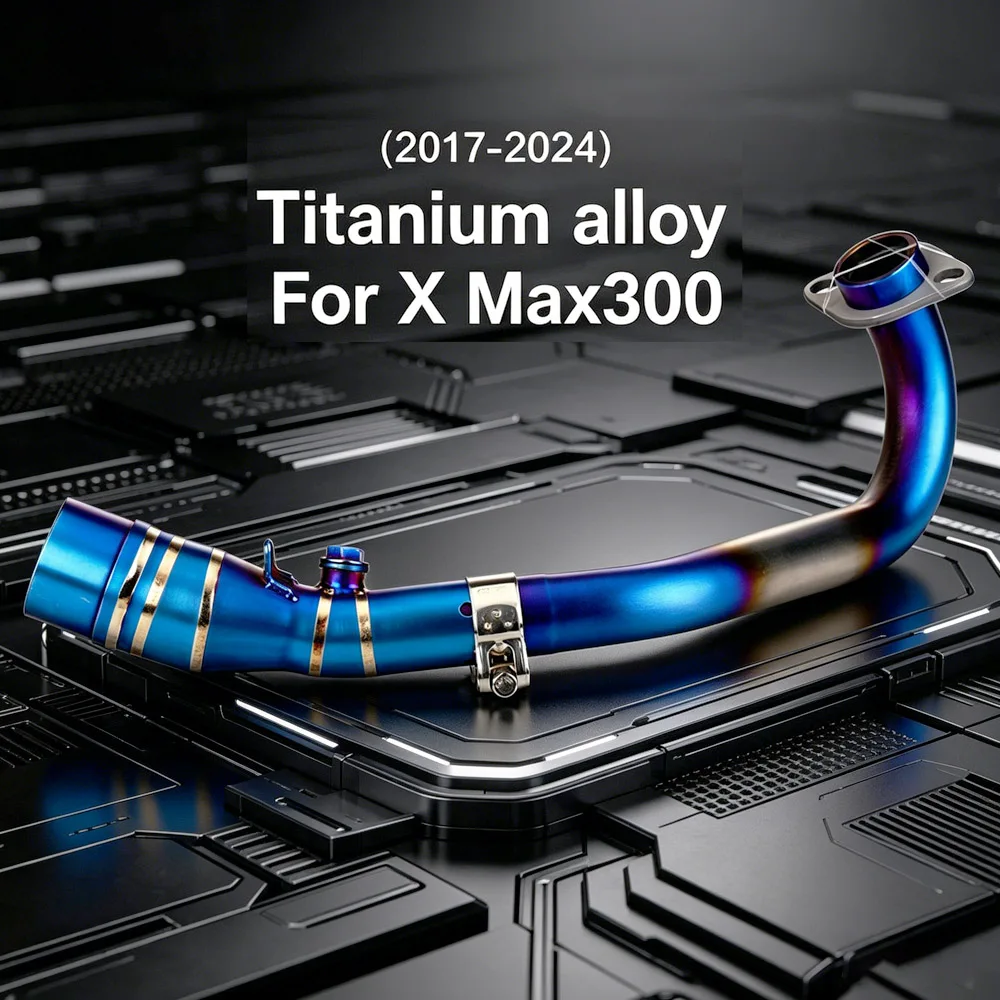 

XMAX Exhaust Tube For Yamaha XMAX250 XMAX300 2017-2024 Scooter Moto Kit 51MM Interface Escape Manifold Front Middle Line Pipe