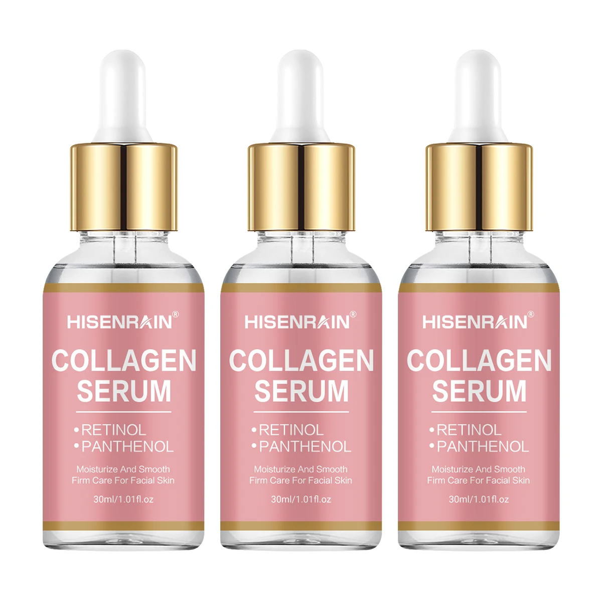 HISENRAIN Collagen Essence Liquid 72H Hydrating Moisturizer Lightweight Brightening & Oil-Control Firming Skin