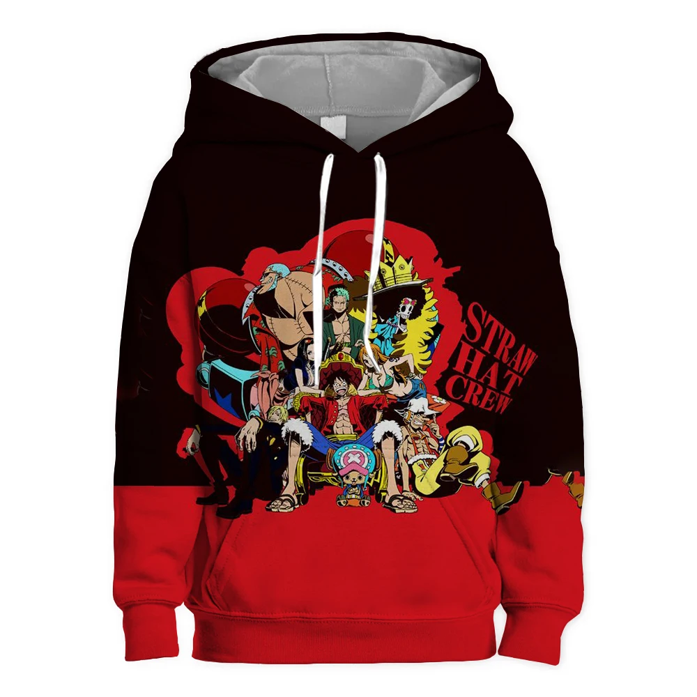 One Piece Luffy Gear 10 Sweatshirt Japan Anime Kids Graphic Mangas Hoodie For Hip Hop Fashion New Clothes Sudaderas