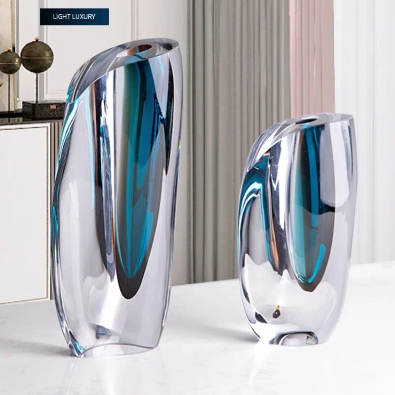 Tomada de fábrica de ornamentos de vaso de vidro de luxo moderno