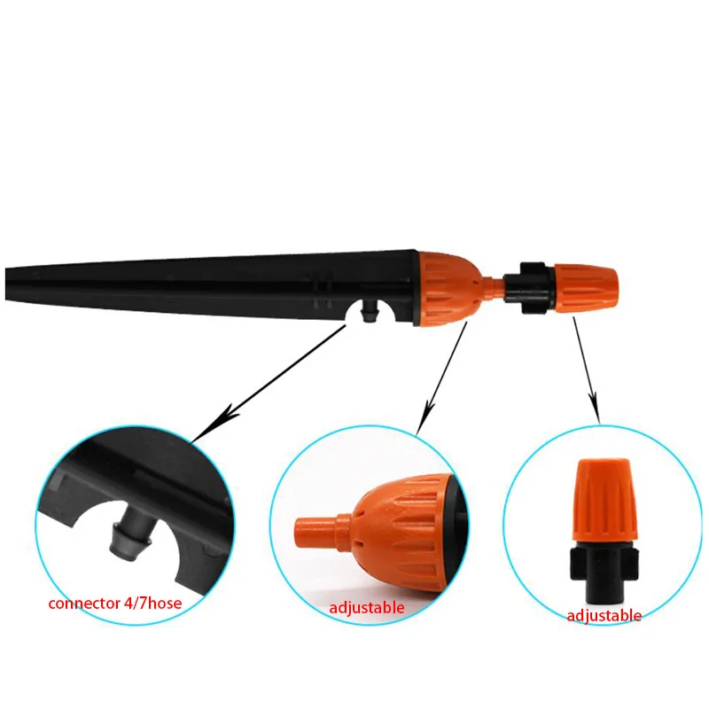 2 Way Adjustable Irrigation System Garden Water Spray Dripper Irrigation Misting Nozzle Sprinklers Gardening Watering kits Drip