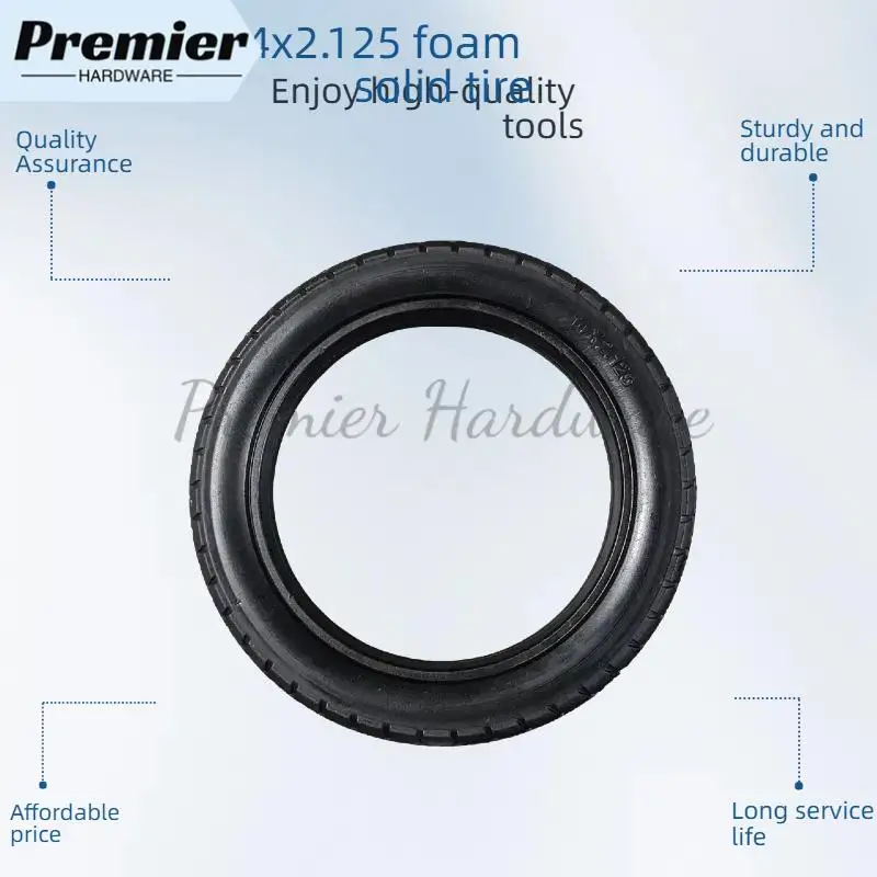 Véhicule électrique 14x2.125 pneu solide 14 pouces Non gonflable antidéflagrant pneu extérieur solide accessoires de véhicule électrique
