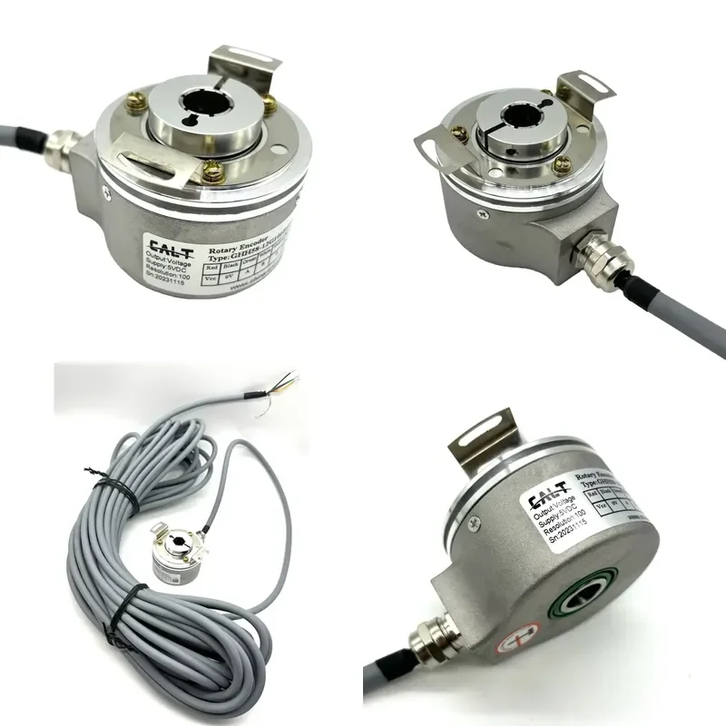 for GHH58-12G100BST5-16M Rotary Encoder 12mm Hollow Shaft Output 5V 100PPR Outdoor