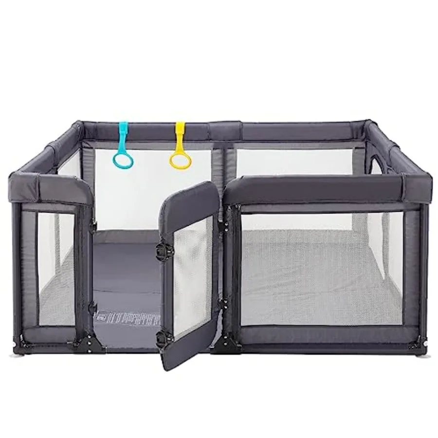 

Очень большой детский манеж для малышей, прочный игровой манеж с защитной решеткой, 79x71, темно-серый, безопасное и долговечное игровое пространство для дома