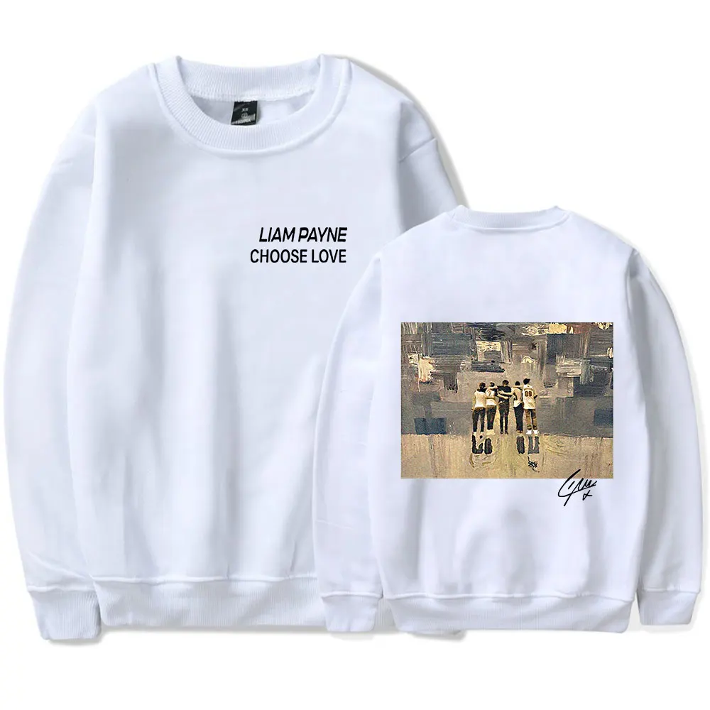 Liam Payne Kies Love Merch Memorial Sweatshirt Lange mouw Crewneck Sweatshirt Heren Dames Rip Pullover