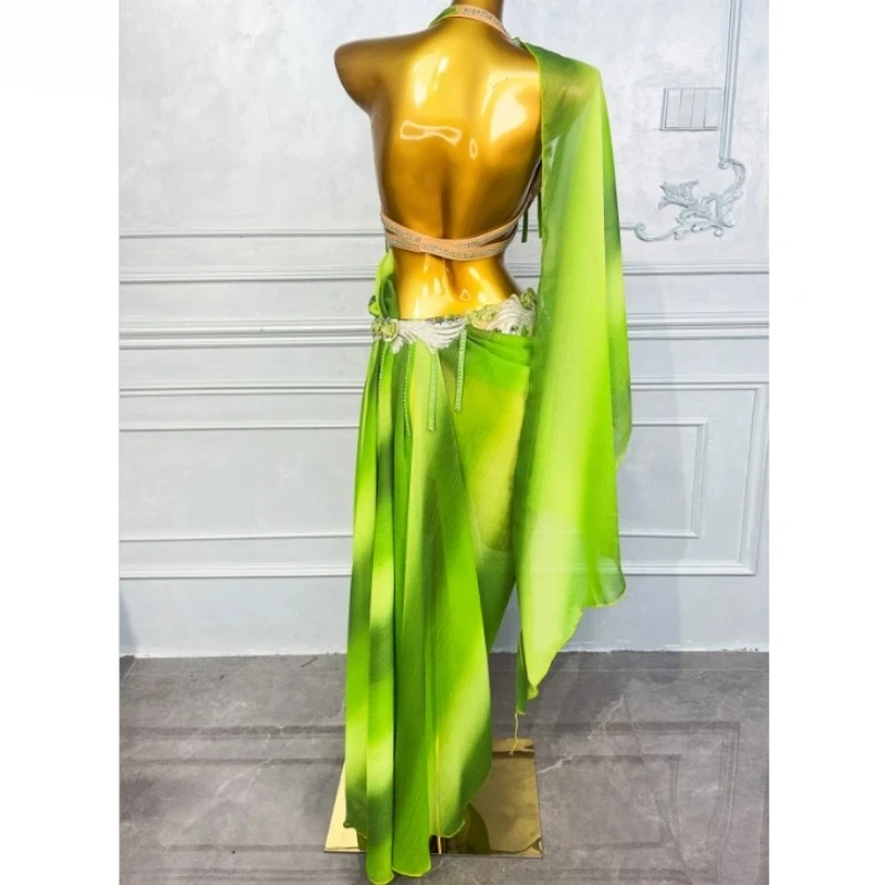 Traje de actuación de danza Oriental para adultos, ropa de competición profesional para bailarina del vientre, trajes elegantes de danza del vientre