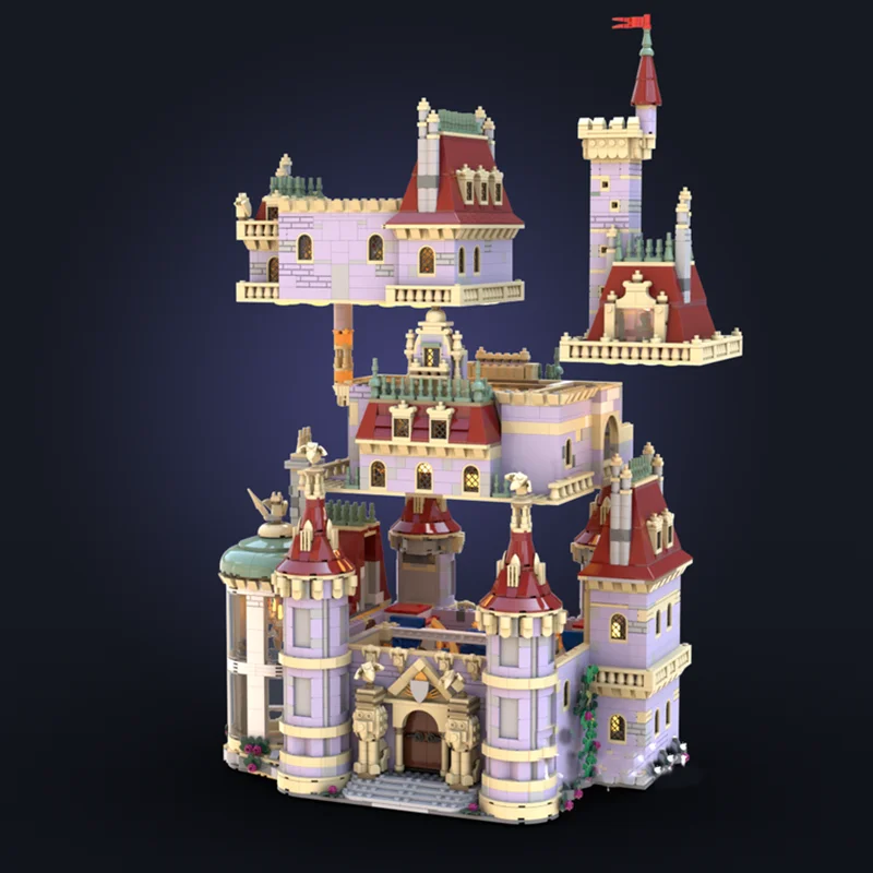 유명 장면 모형 블록 모듈형 비스트 캐슬 모델 기술 모듈형 영화 모델 블록 크리스마스 세트 DIY 장난감 선물