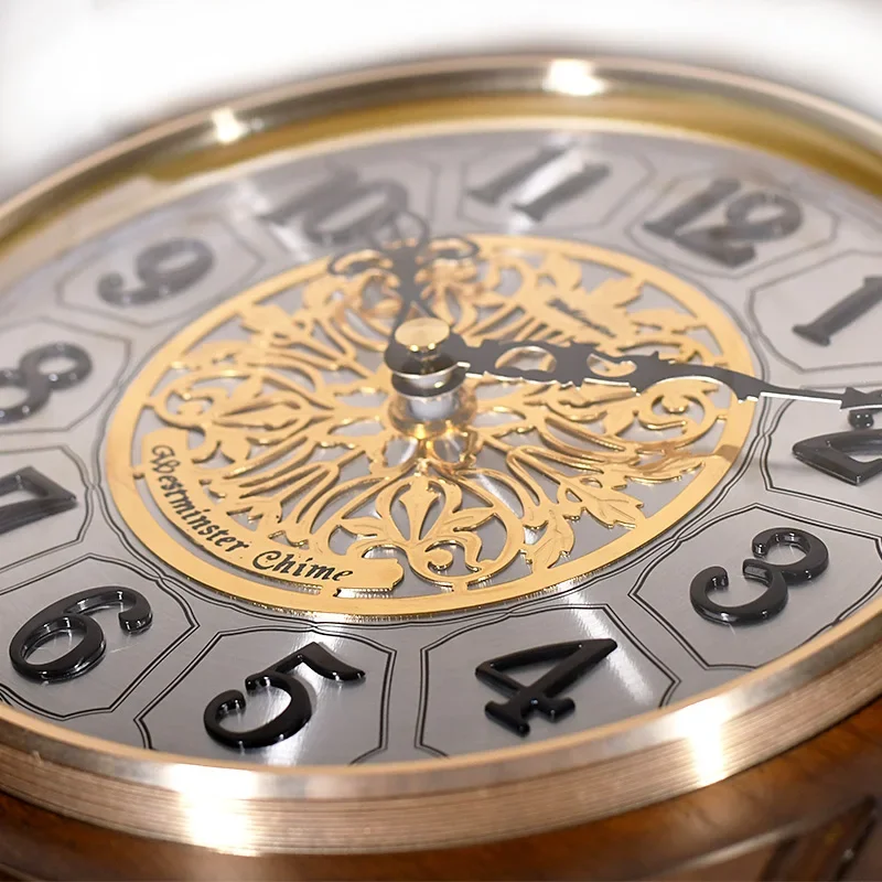 Europe Solid wood retro clock Tell the time Quartz clocks and watches battery powered classy home decor office clock