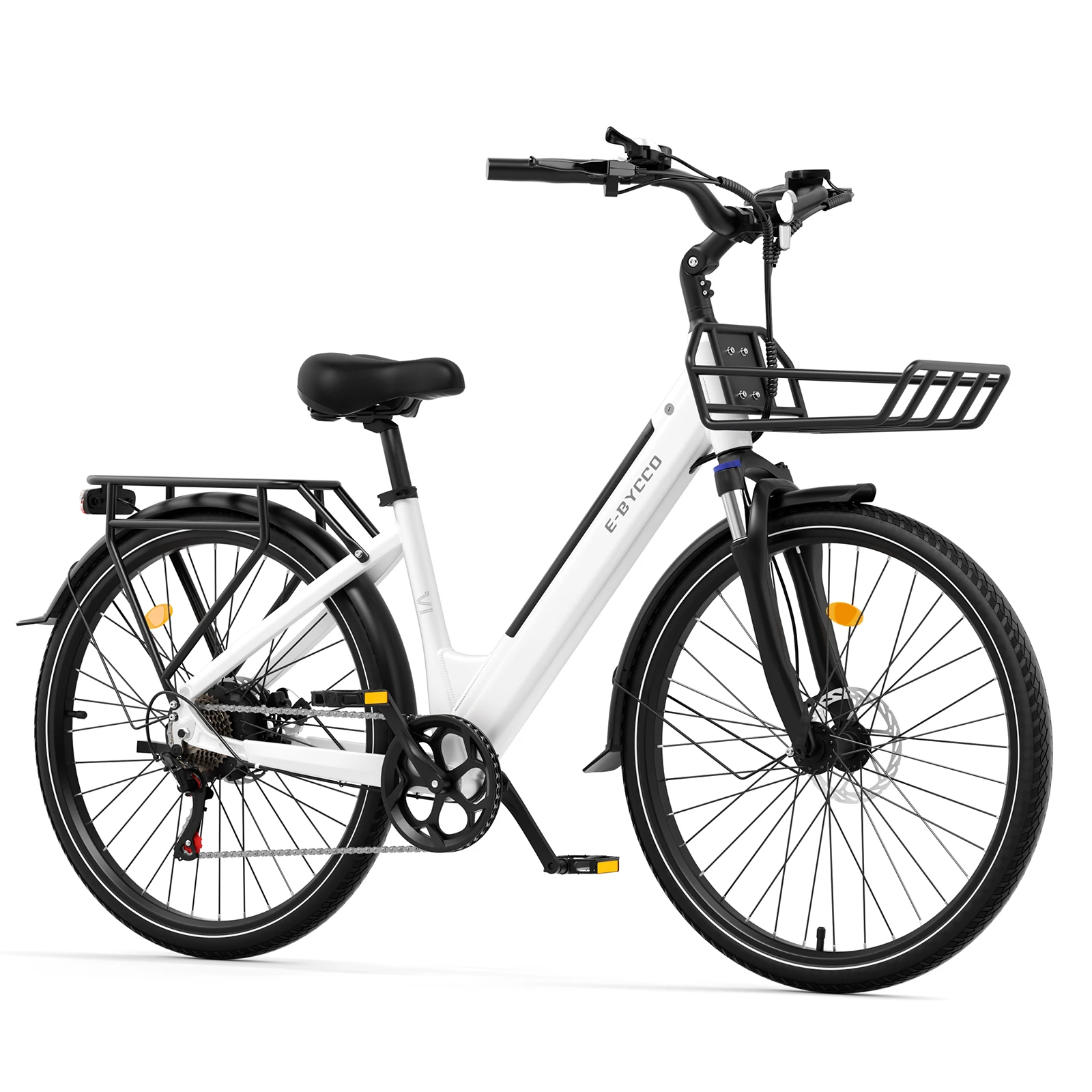 Volwassen klassieke stads e-bike 500W 36V 15.6Ah elektrische fiets voor korte ritjes buitenshuis 28*1.5" band E-BYCCO V1 elektrische fiets 45KM/H