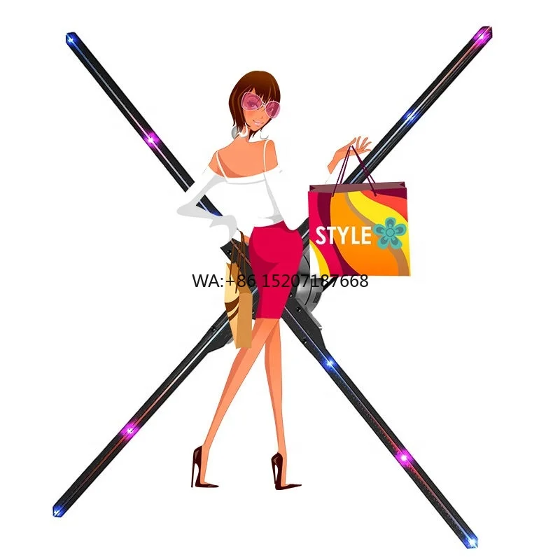 

Factory Direct 100cm Supply Big Size HD 3d Hologram Equipment Projector 3d Holographic Fan LED Advertising for Outdoor