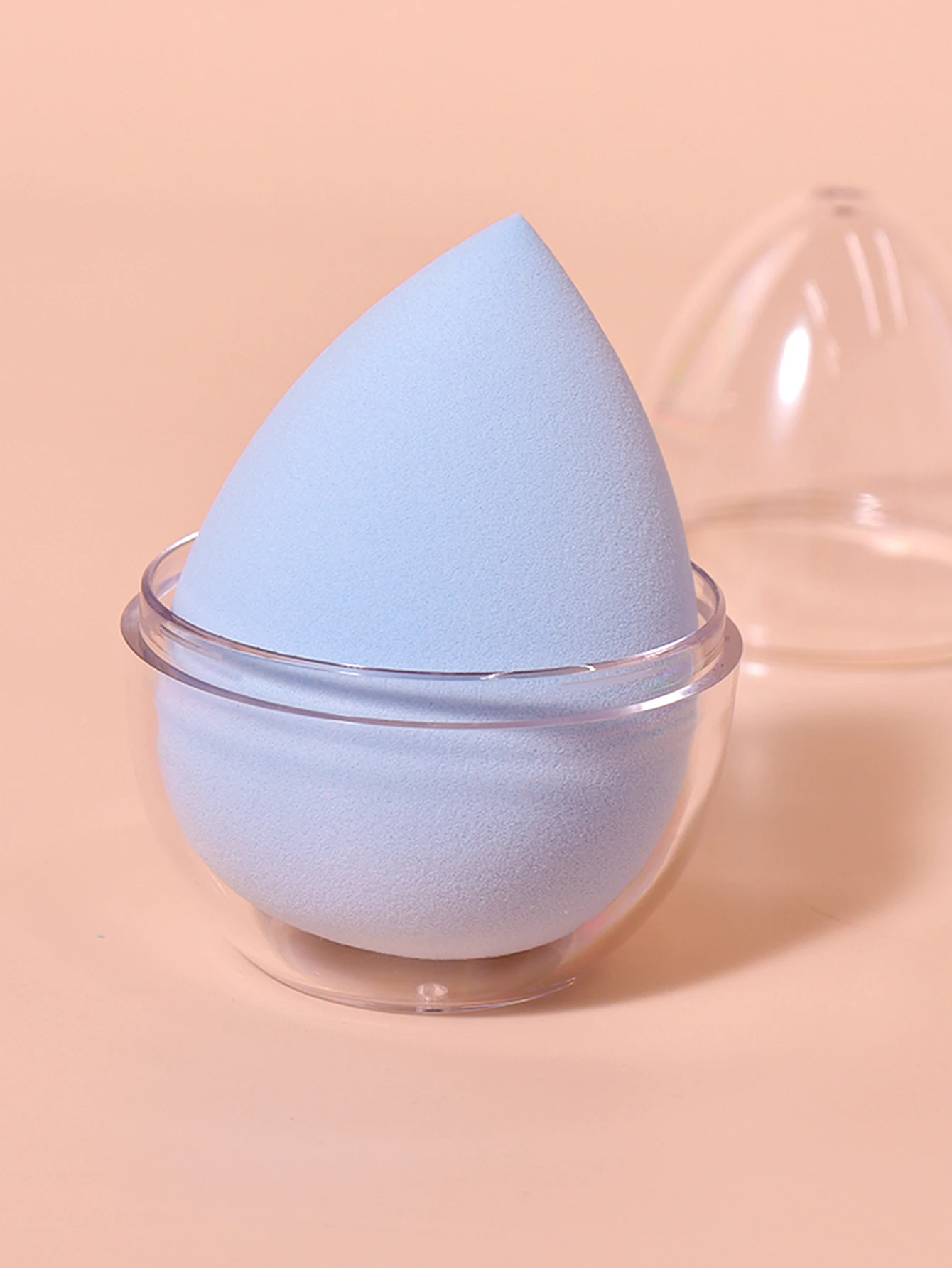 Makeup sponge set, with 1pcs droplet shaped makeup sponge and 1PCS egg shaped storage