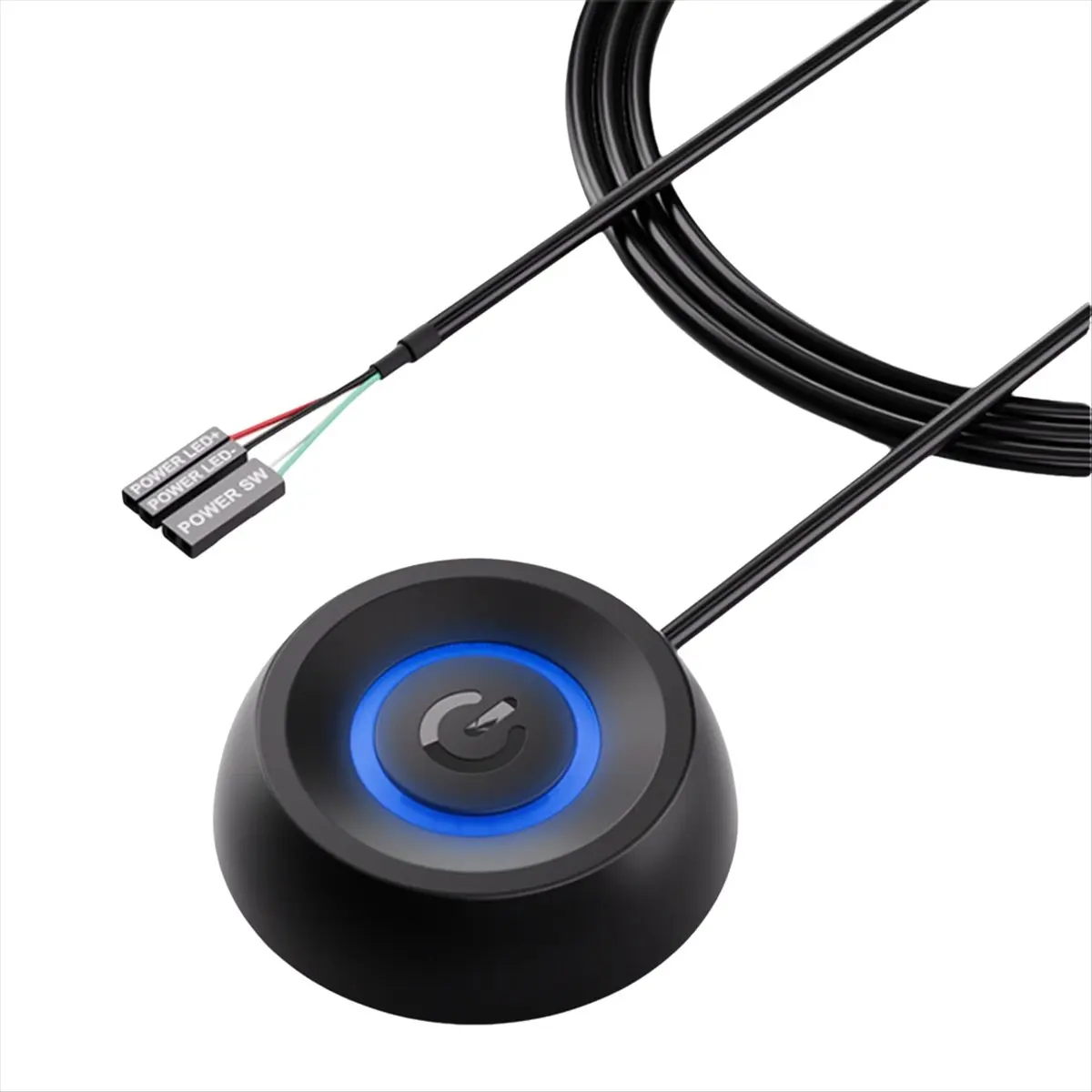 AT42 2m LED Power Switch Extension Cable External PC Computer Motherboard Button on/Off Control for Home Desktop