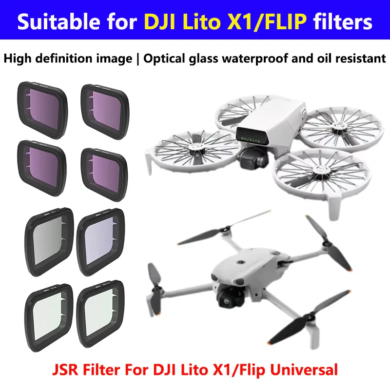 Filtros de Lente para Dron DJI LITO X1/Flip, NIGHT STAR Black Mist 1/4 UV ND8/16/32/64/128 CPL, Accesorios para Fotografía Aérea