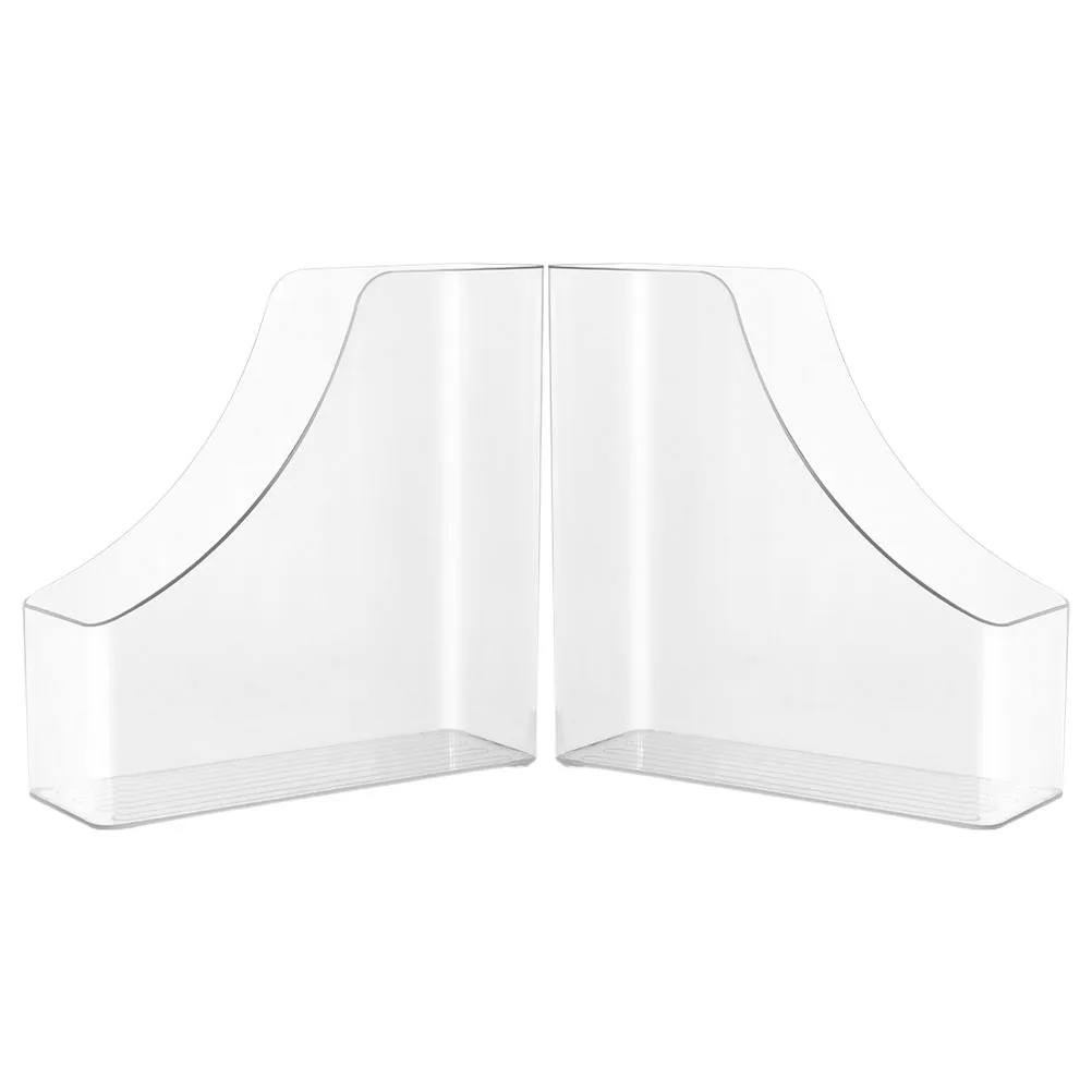 

2pcs Transparent File For Desk Clear Magazine Holder Book Organizer Desktop Document Rack Folder Stand Storage Box Files Books