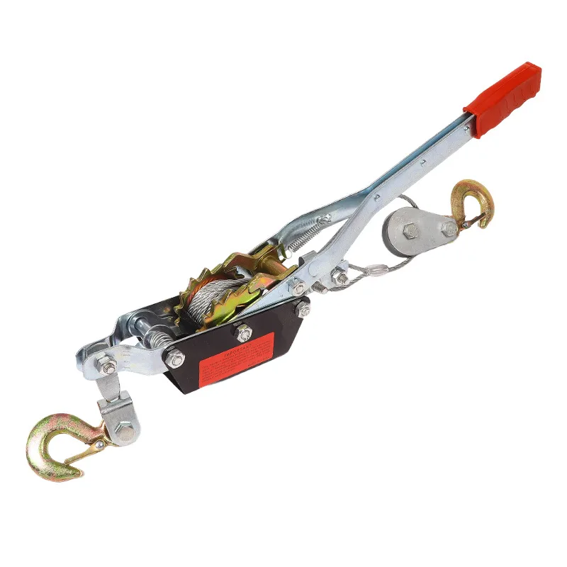 1/2/4T Wire Rope Hand Power Puller Tighten Tool Mini Tightener Double Hook Lifting Tool Heavy Duty Power Puller Hand Power