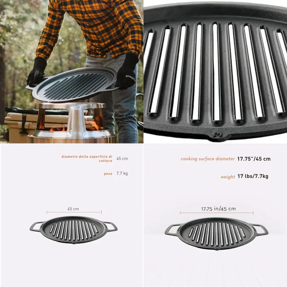 

17,75 Чугунный гриль для уличных огненных ям и каминов — кухонная поверхность 17 фунтов