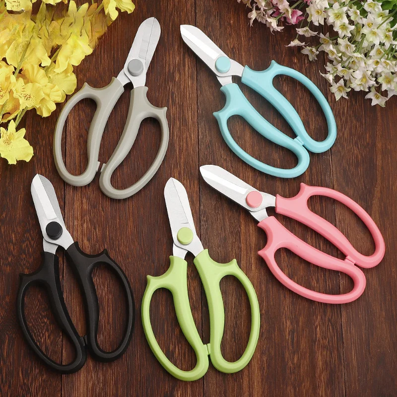 Stainless Steel Garden Scissors Floral Shears Professional Flower Scissor Comfortable Grip Handle Pruning Shear New