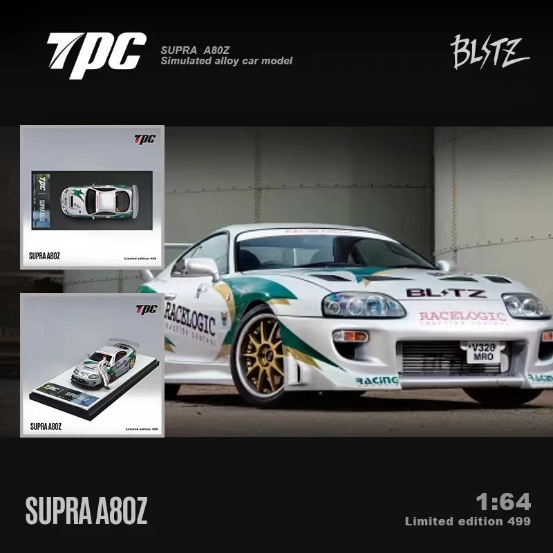 **Pre-Order** TPC 1:64 Supra A80 Z Silver Green limited499 Diecast Model Cars