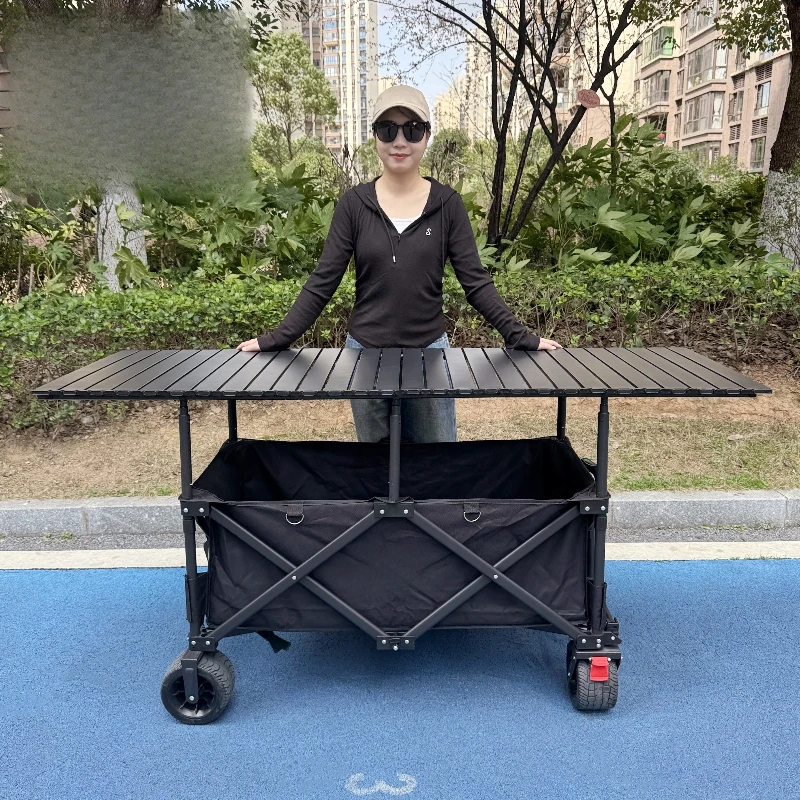 

Stall car, foldable and liftable push-pull parasol pull car