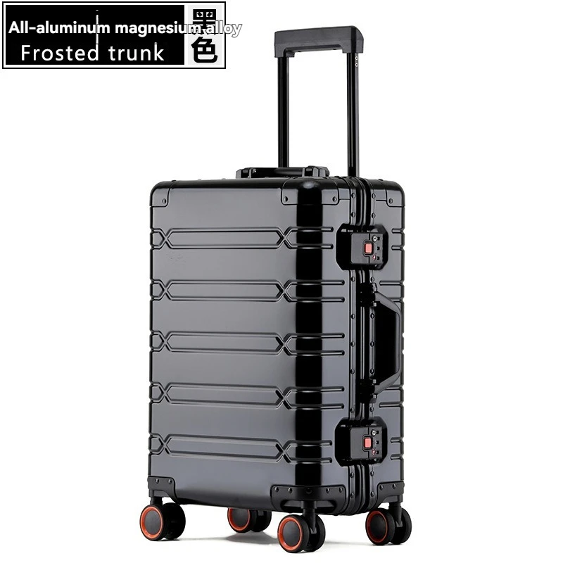 

Полностью чемодан из алюминиевого магниевого сплава, дорожный багаж, деловые 20-дюймовые универсальные колеса для посадки, бесшумный ретро-тренд, 24 мужчины и
