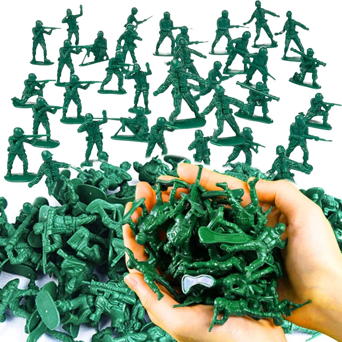 30pcs Green 5cm Military Tactical Soldier Miniatures - Army Model Figures for Collectors, Diorama Displays, War Scene Props ZSY