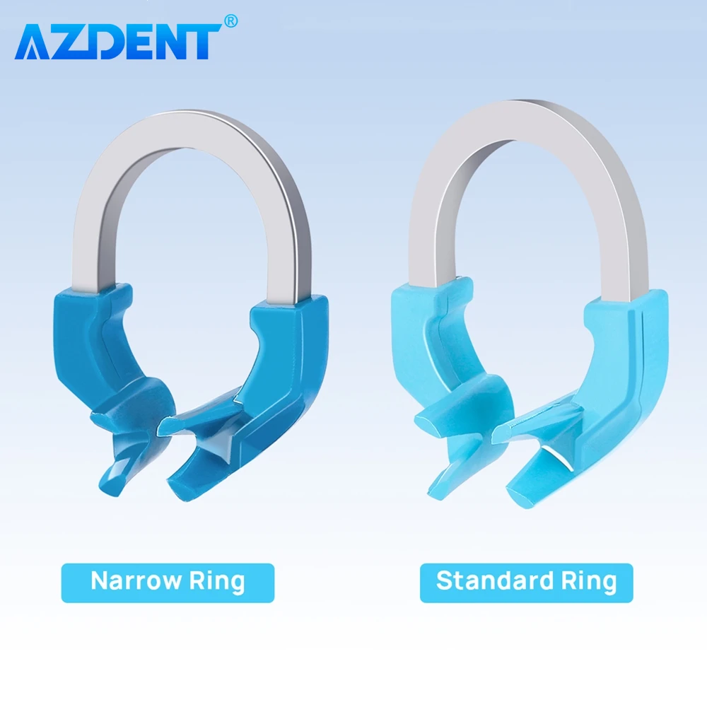 

AZDENT Dental Sectional Matrix System Set Matrices Clip Ring Contoured Matrix Bands Titanium Universal Narrow Clamping Ring Tool