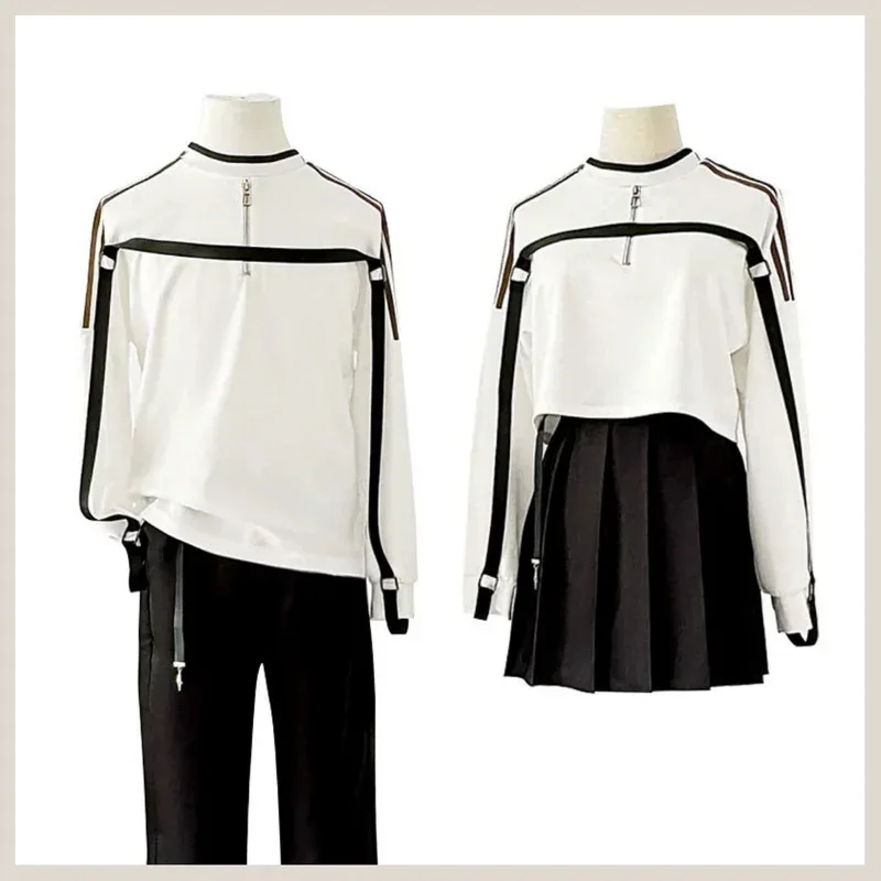 

2025 aaa Game Love and Deepspace Caleb Player Heroine Косплей Костюм Повседневная белая толстовка с длинными рукавами Топы с капюшоном Пояс Мужчина Женщина Leisur