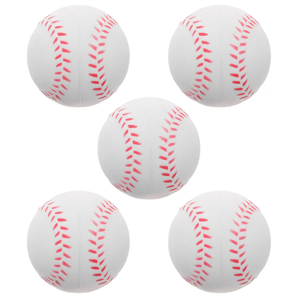 

5Pcs Safety Baseballs Soft PU Material Indoor Training Kids Toddlers Improve Handeye Coordination Versatile Use