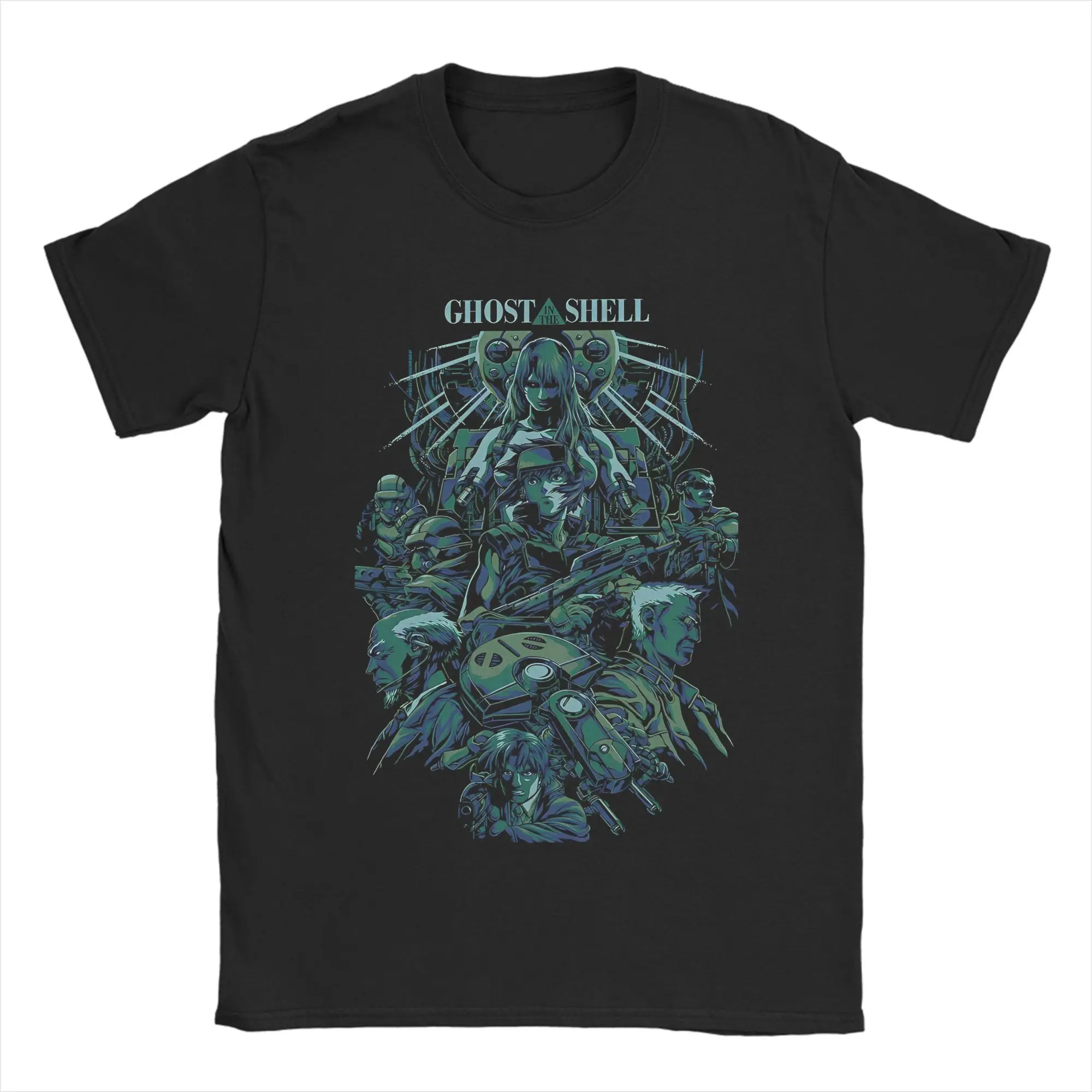 Motoko Kusanagi Shirt Vintage Washed Unisex Oversized Ghost in The Shell Streetwear Weiche Baumwolle Kurzarm Geschenk Kleidung Oberteile – Detail 3
