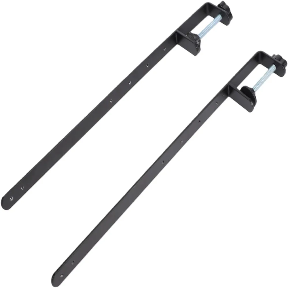 2pcs Heavy Duty Desk Clamp Pegboard Mount Snap On Clamp Extended Version Metal Pegboard Bracket Universal Fit Easy Install