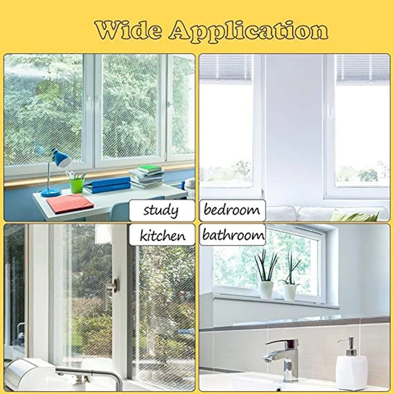 A02M-Mosquito Net For Window, 3 PCS Fly Window Screen Mesh Insect Netting Mosquito Protector And 3 Rolls Self-Adhesive Tapes