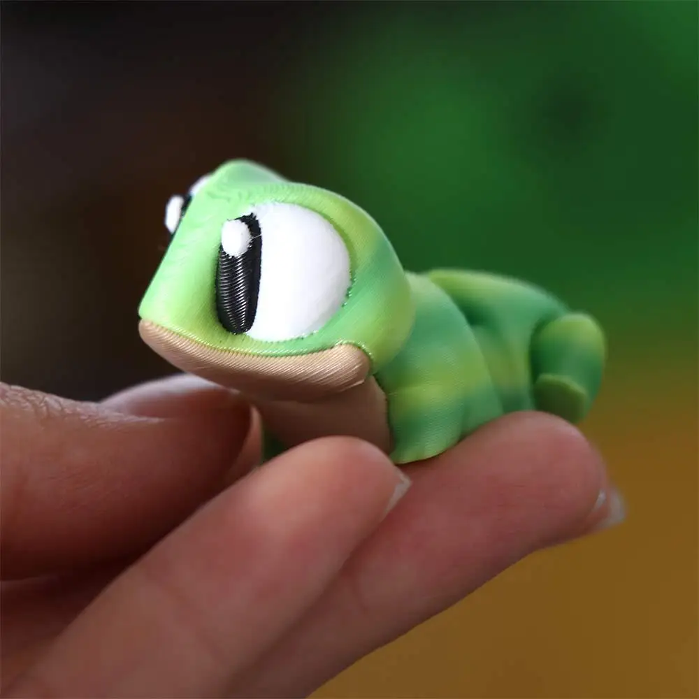 Joint Movable Simulation Gecko Frog Model Collection Green Frogs Pet 3D Printing Toys Cartoon Craft Decor Frog Animals Ornaments - view 5