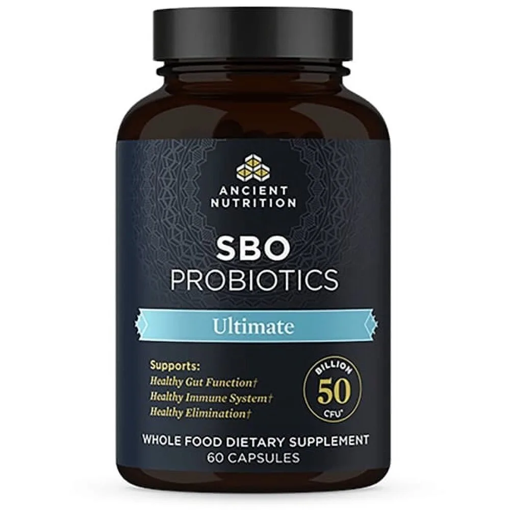 

Probiotics, SBO Probiotics Ultimate 50 Billion CFUs Serving, Digestive and Immune Support, Gluten Free, 60 Capsules