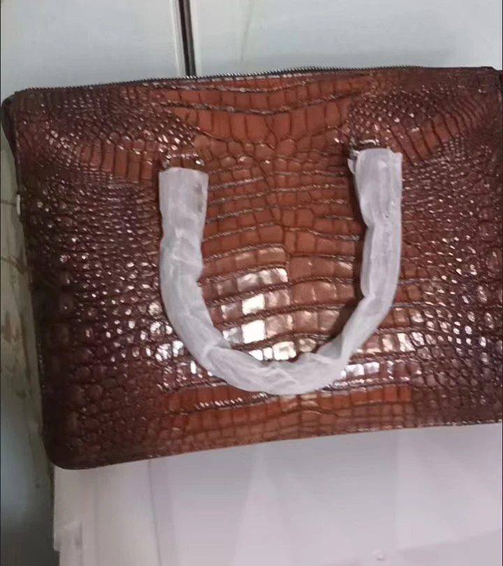 New Luxury Alligator Cow Genuine Leather Business Men's Briefcase Male Briefcase Shoulder Bag Men Messenger Laptop Computer Bag