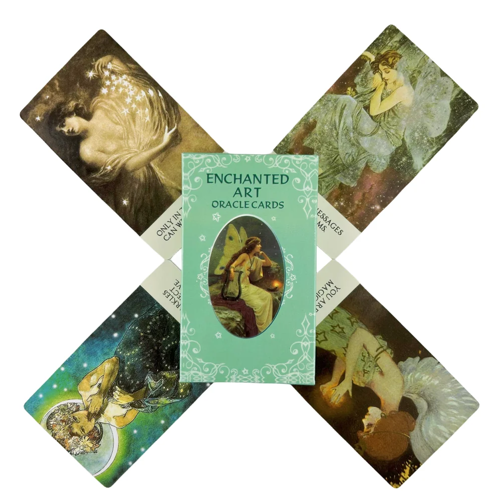 Enchanted Art Oracle Cards Divination Deck English Vision Edition Tarot Board Playing Game For Party