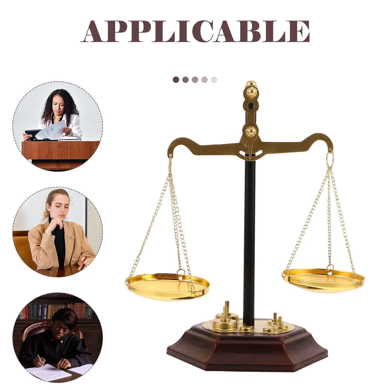 

1pcs Metal Balance Scale Ornament Libra Sculpture Office Desk Decor Fairness Gift Home Decoration Item