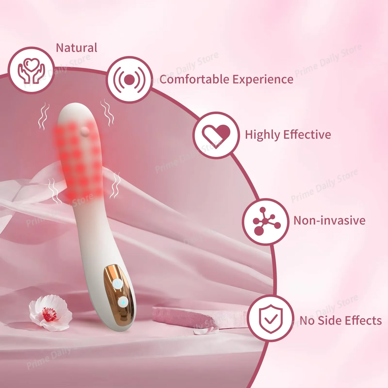 IPX5 Waterproof Rechargeable LED Red‑Light Intimate‑Care Appliance, Heated Personal Device for Home Postpartum Well‑Being
