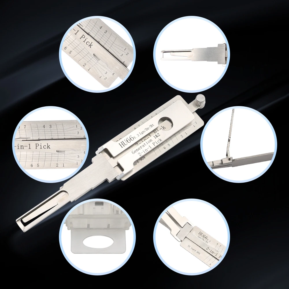 

Инструмент для блокировки 2 в 1 HU66 Li — универсальный набор для копирования ключей и сервировки блокировки, профессиональные слесарные принадлежности